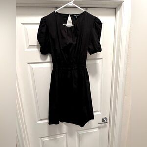 Max + Ash Black Short Sleeve Cotton A Line Open Back Dress XL